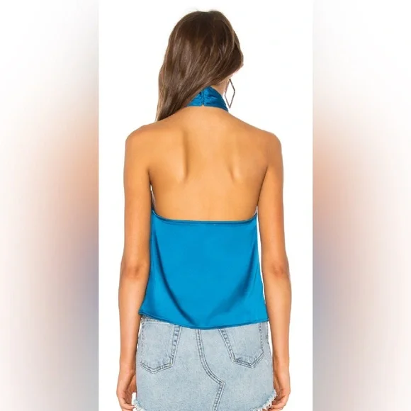 Superdown Amerie Pleated Halter Top Sz S NWT - Picture 2 of 7